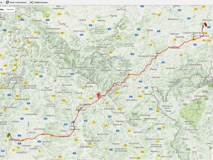 Radtour Würzburg Auerswalde Strecke