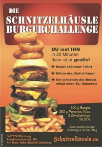 Burger Challenge Wettessen Esswettbewerb Schnitzelhäusle