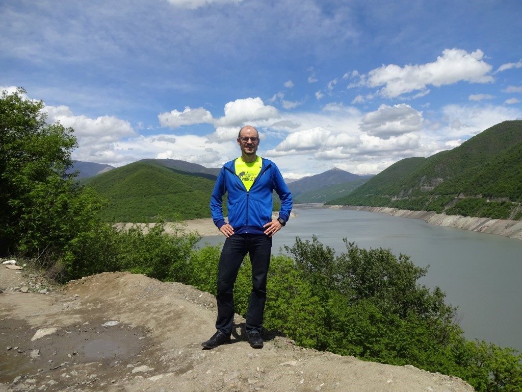 Ananuri Zhinvali Reservoir Kaukasus Berge Georgien