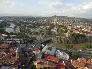 Narikala Fortress Festung Aussicht Tiflis Tbilisi Georgien