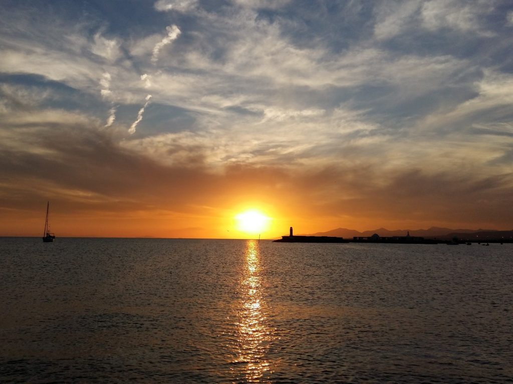 Sonnenuntergang Castillo de San Gabriel Arrecife Lanzarote