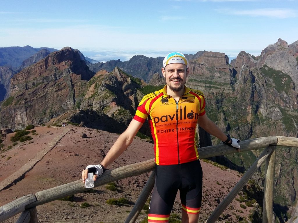 Pico do Areeiro Berg Straße Rad Auto Madeira