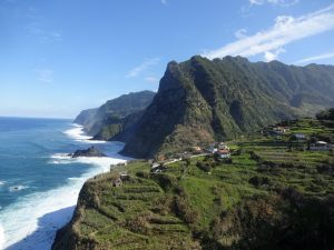 Nordküste Aussicht Berge Landschaft Madeira
