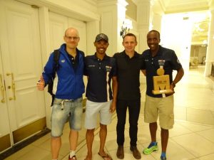 Ironman Südafrika 2016 Port Elizabeth Siegerehrung Ben Hoffman