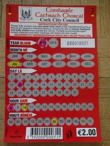 Parken Cork Rubbelkarte Irland