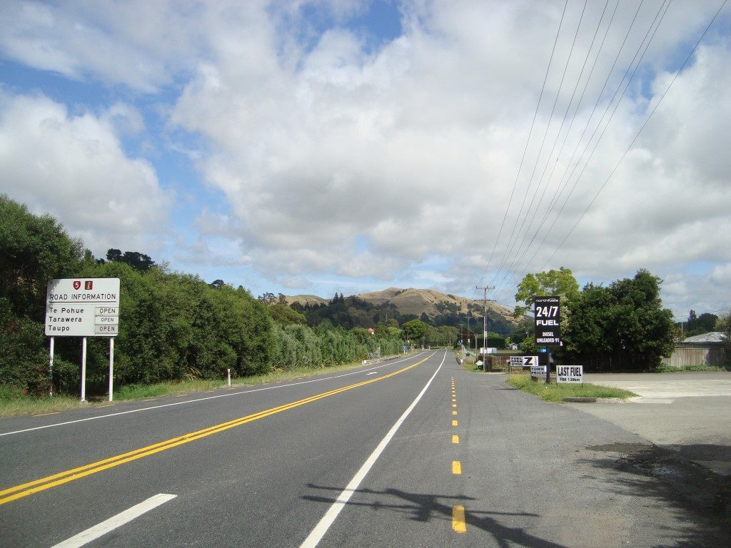 letzte Tankstelle Napier Taupo Nordinsel Neuseeland