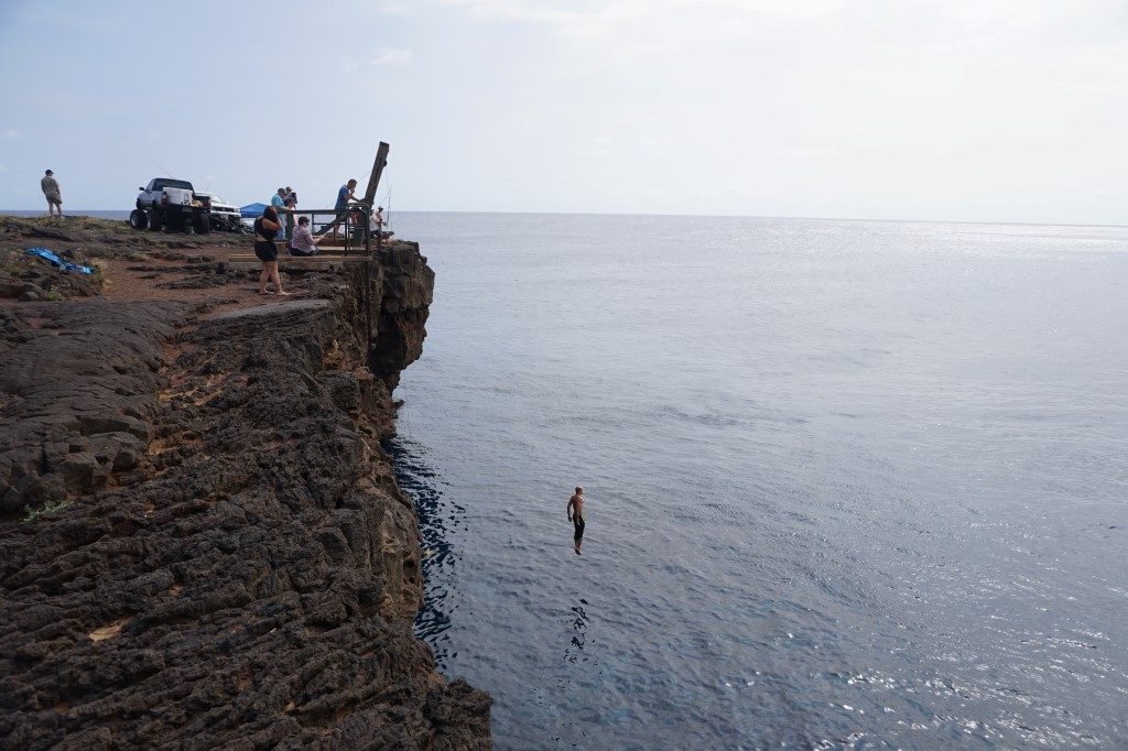 Sprung Cliff Dive South Point Big Island Hawaii