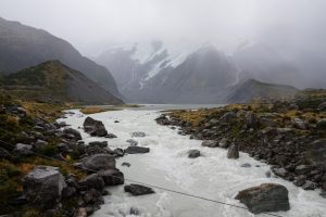 Aoraki Mount Cook Wetter Regen Südinsel Neuseeland