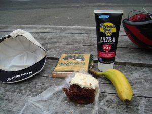 Pause Verpflegung Sonnencreme Radfahren Neuseeland