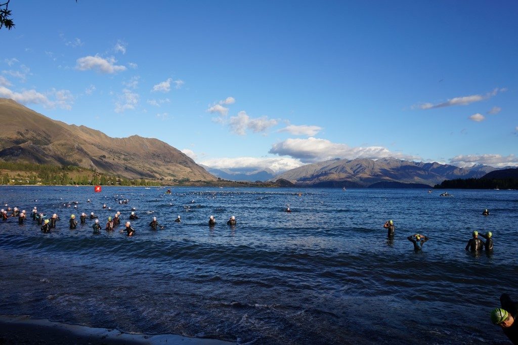 Challenge Wanaka Schwimmen Schwimmstart Lake See Südinsel Neuseeland
