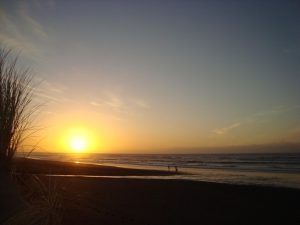 Hokitika Sonnenuntergang Südinsel Neuseeland