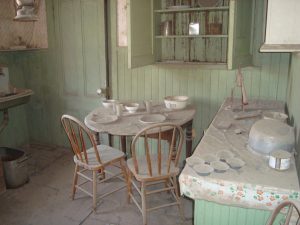 Tisch Staub verlassenes Haus Bodie