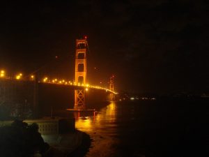 Golden Gate Bridge Brücke Nacht dunkel San Francisco Kalifornien