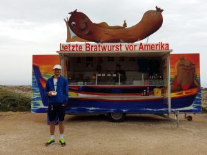 Cabo Sao Vicente Ende Welt letzte Bratwurst Amerika Algarve Portugal