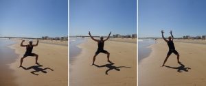 Strand Schatten Schattenspiel Monte Gordo Algarve Portugal
