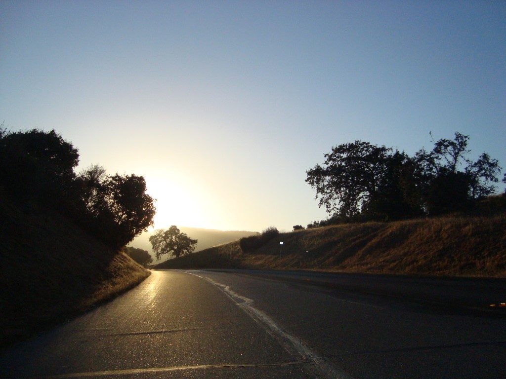 Menlo Park Kalifornien Abend Sonnenuntergang Straße