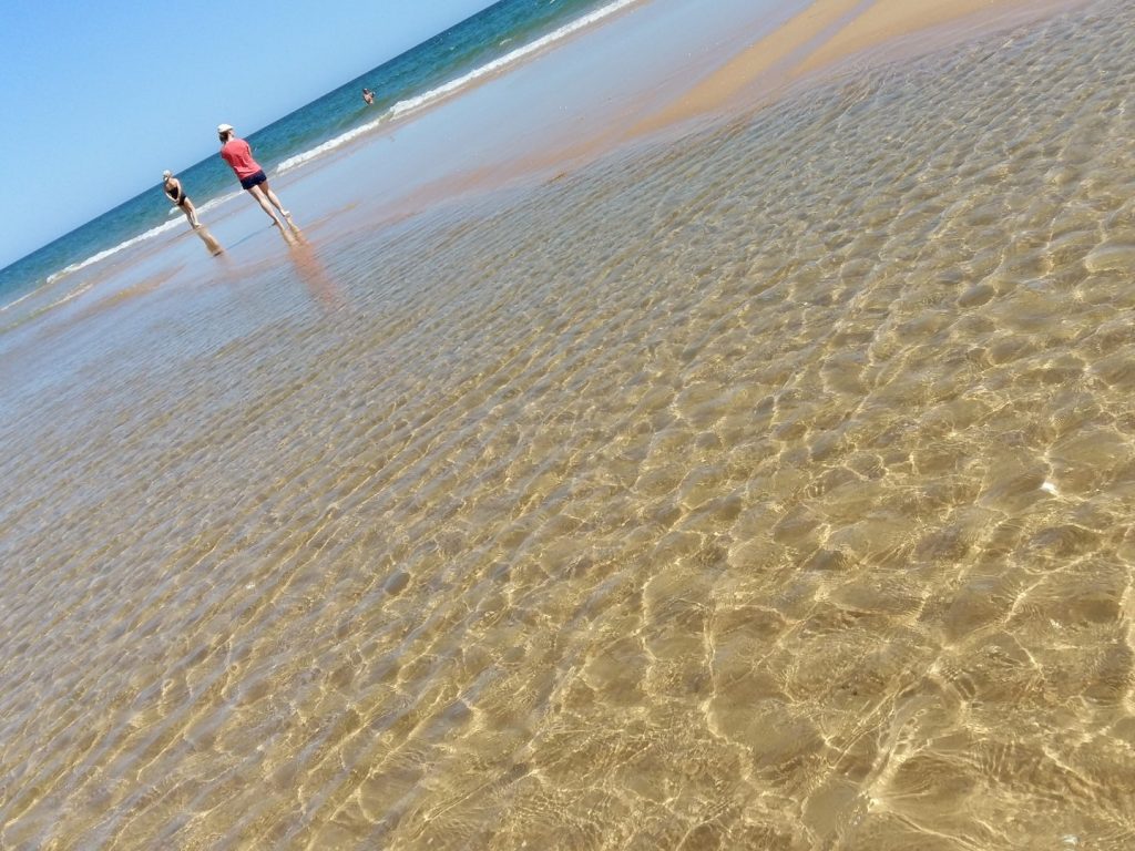 Strand Sandbank Monte Gordo Algarve Portugal