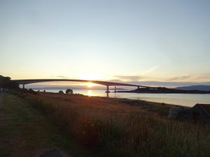 Sonnenuntergang Isle of Skye Bridge Highlands Schottland