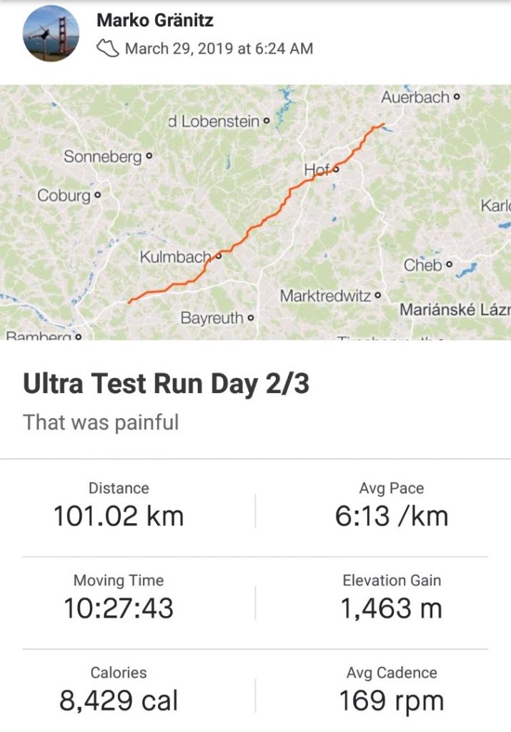 Ultralauf Etappenlauf Strava Marko Gränitz