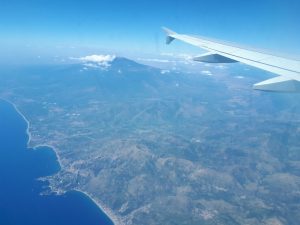 Ätna Vulkan Luft Flugzeug Sizilien Italien