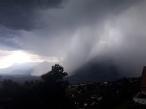 Gewitter Meran Südtirol Italien Alpen