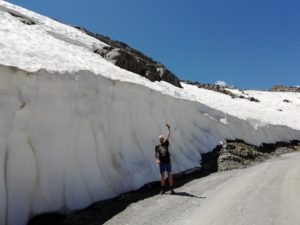 Schneerest Gletscher Stubai Stubaital Österreich Alpen
