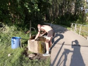 Abkühlung Wasser Lauf Hitze