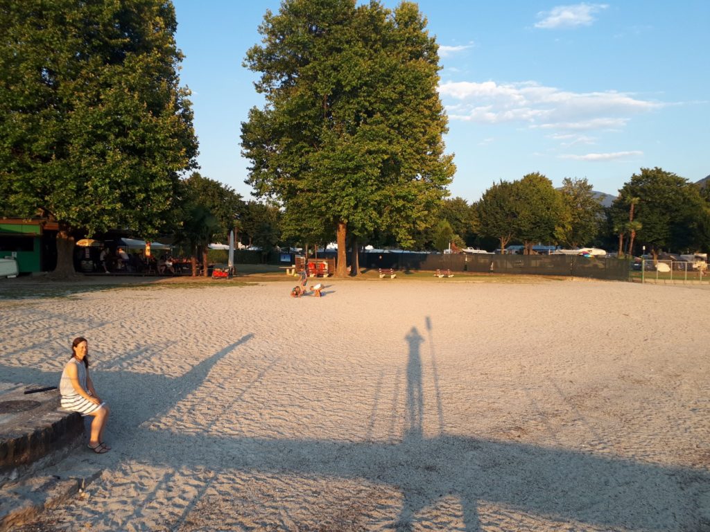 Strand Campingplatz Lago Maggiore Tessin Schweiz