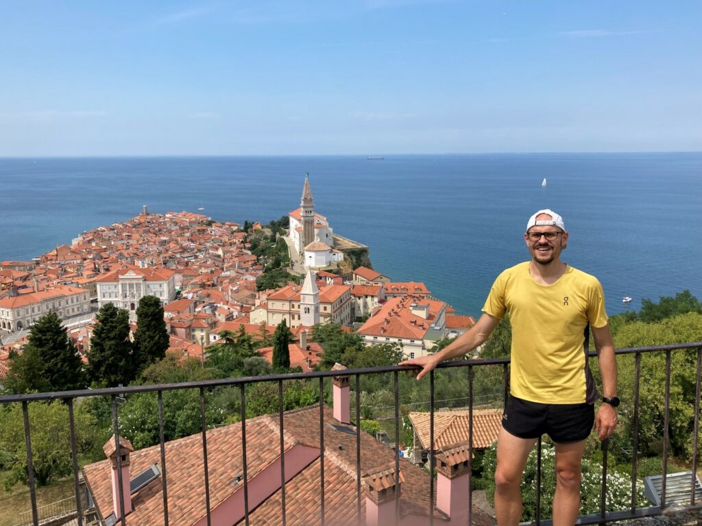 Aussicht Stadtmauer Piran Slowenien