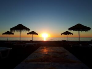 Sonnenaufgang Strand Costa del Sol Spanien