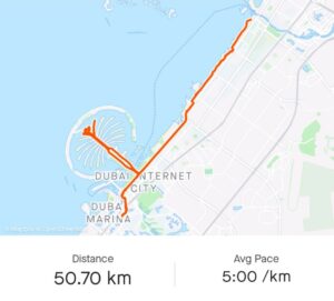 Dubai GPS Strava Palme privat gesperrt Joggingrunde