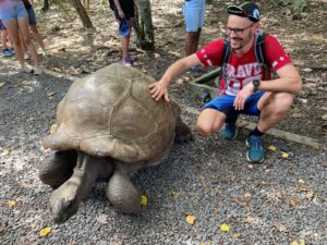 Mauritius Ile aux Aigrettes Riesenschildkröte Big Daddy