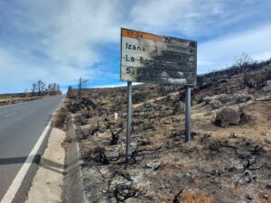 Feuer verbrannt Teneriffa Kanaren
