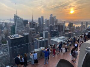 Sonnenuntergang Rockefeller Tower New York